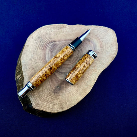 Black Ash Burl Rollerball Pen