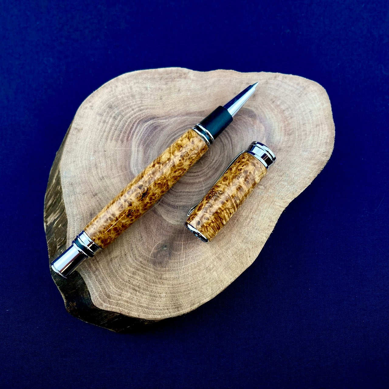 Black Ash Burl Rollerball Pen