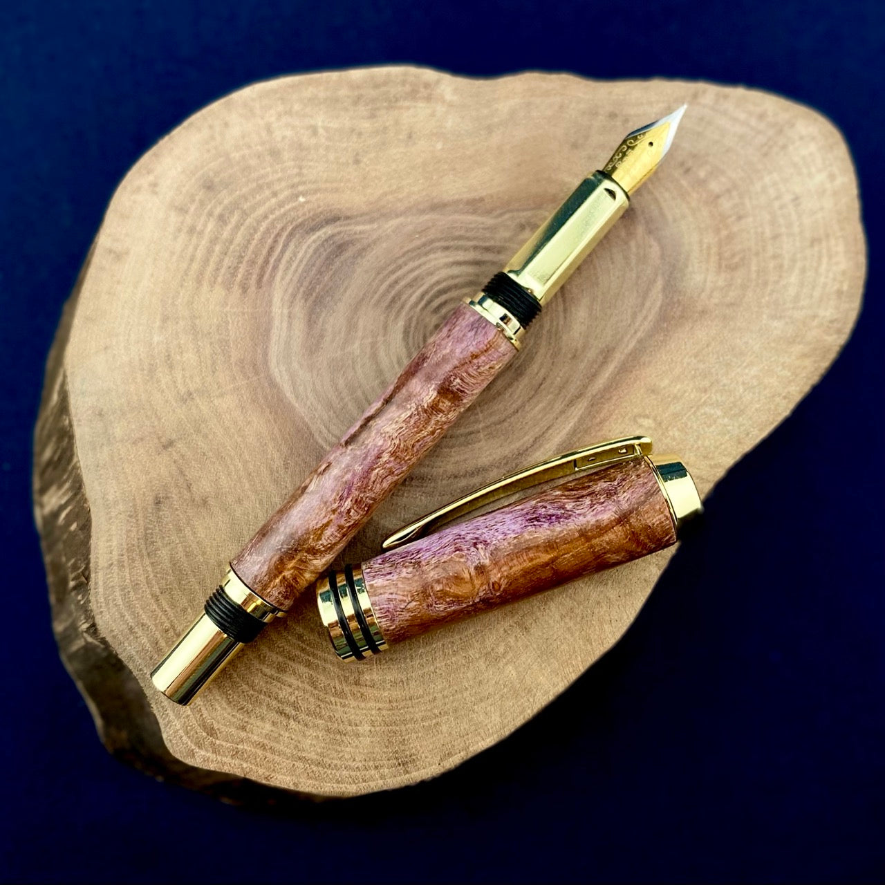 Purple Maple Burl Fountain Pen