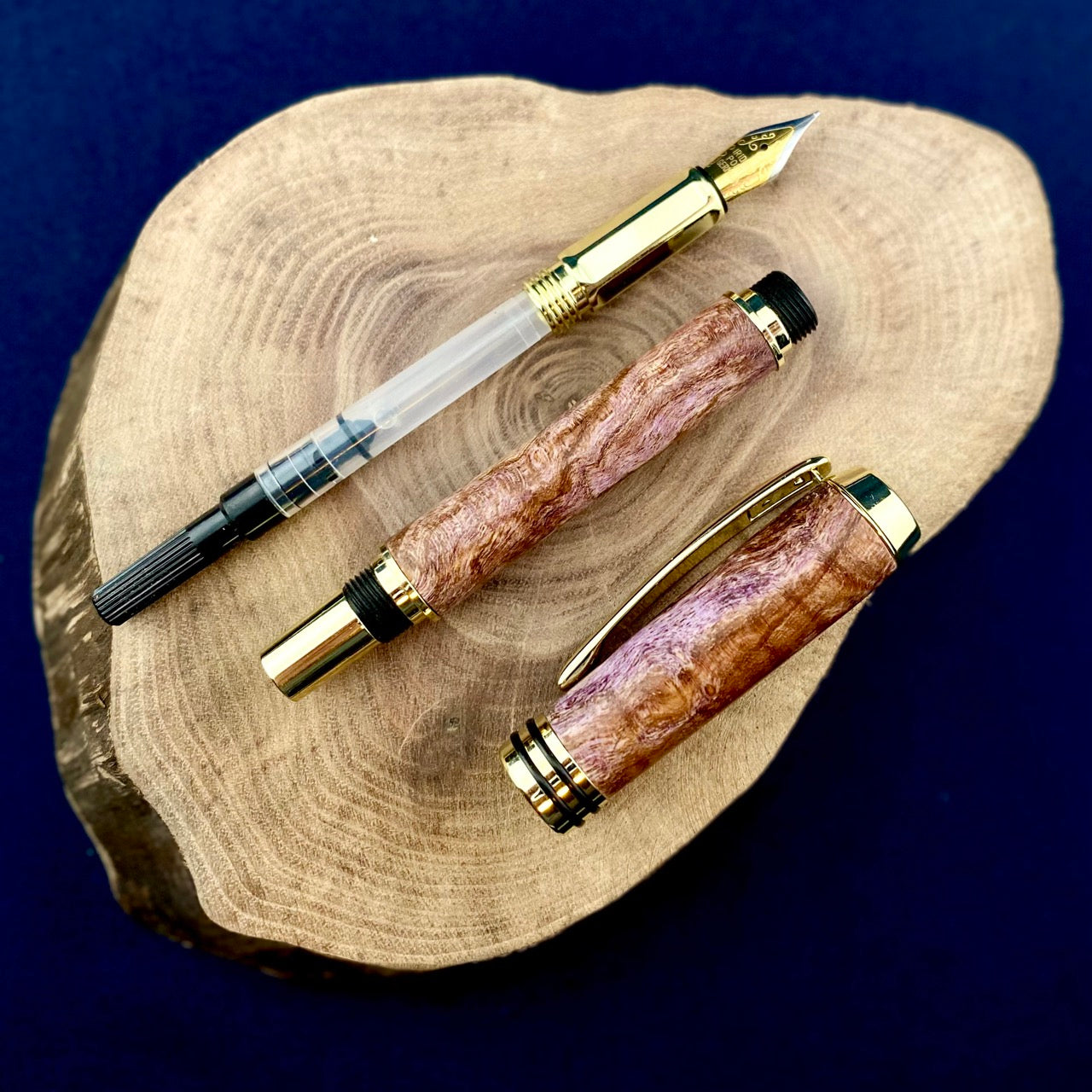 Purple Maple Burl Fountain Pen